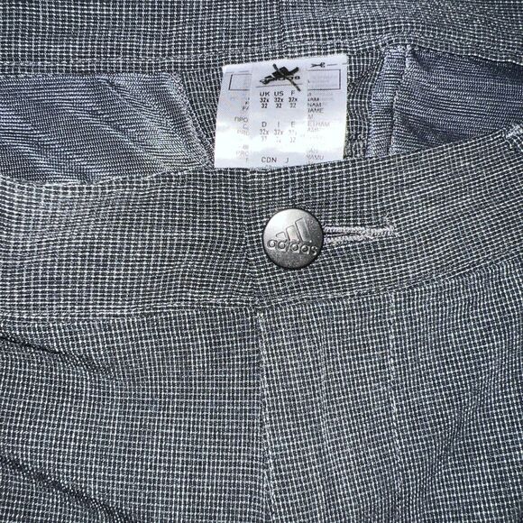 Adidas Crosshatch Pants Mens 32x32 Gray Performance Chino Golf Stretch Slacks - Picture 5 of 7